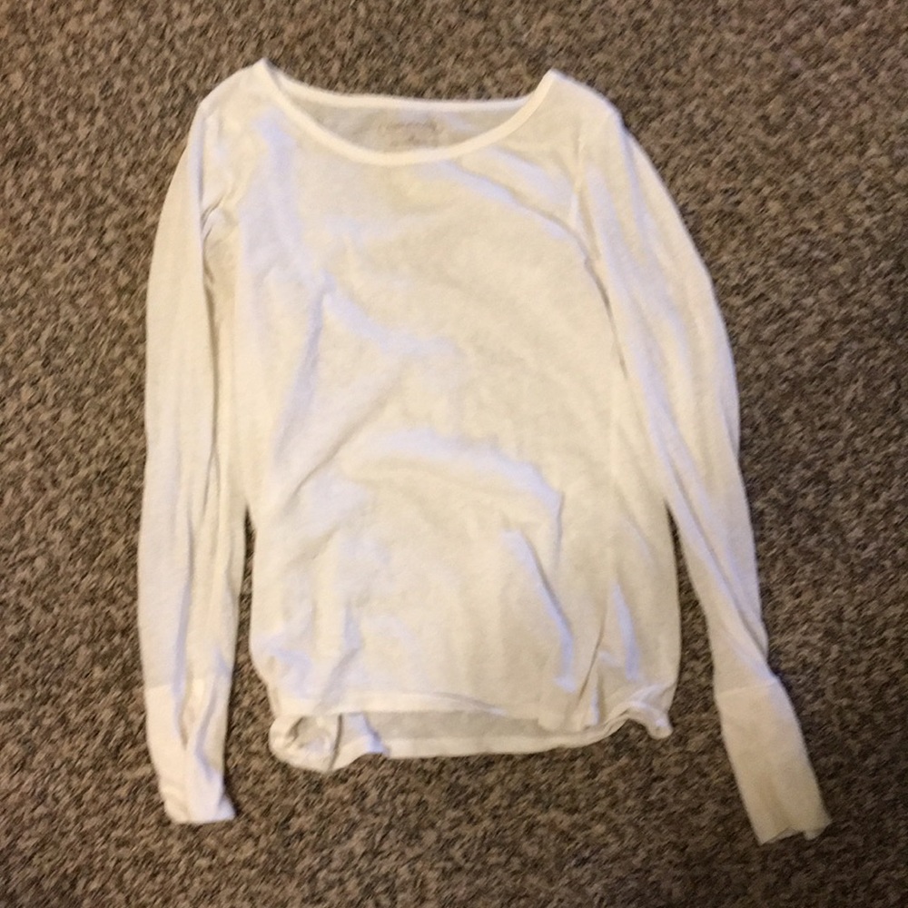 Cream long sleeve tee
